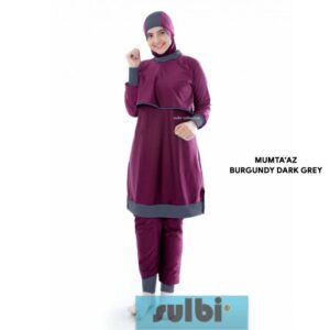 SULBI - MUMTAAZ BURGUNDY DARK GREY