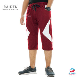 EDORASPORTS - BICYCLE PANTS RAIDEN MAROON WHITE B