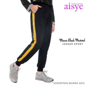 AISYE - MINNA BLACK MUSTARD JOGGER SPORT