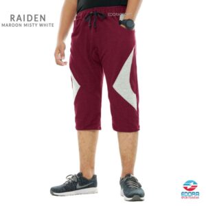 EDORASPORTS - BICYCLE PANTS RAIDEN MAROON MISTY WHITE
