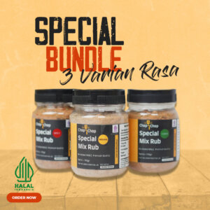 Chopchop Rub Kombinasi 3 Varian - Ori, Curry, Spicy CajunBumbu Marinasi Rendah Kalori