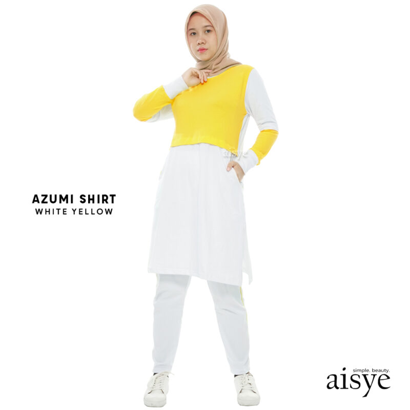 AISYE - AZUMI SHIRT WHITE YELLOW