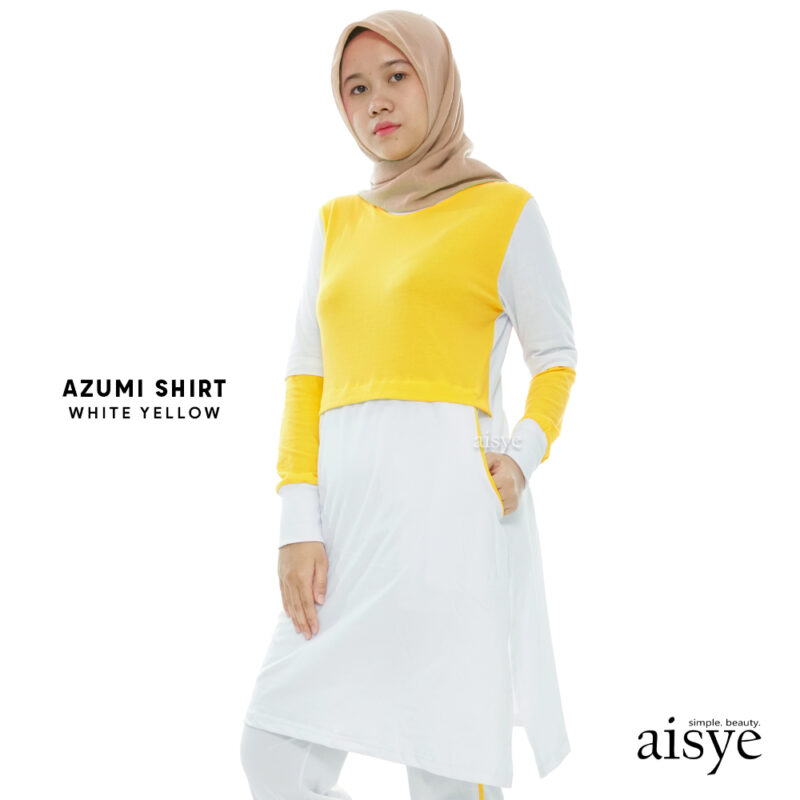 AISYE - AZUMI SHIRT WHITE YELLOW