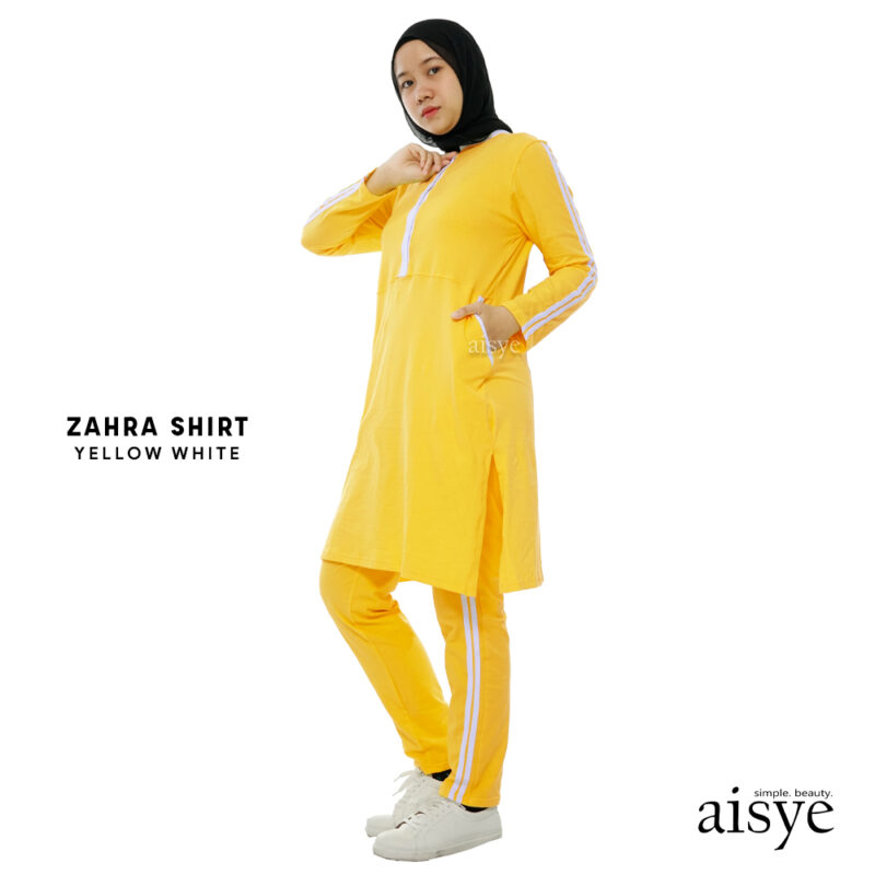 AISYE - ZAHRA SHIRT YELLOW WHITE