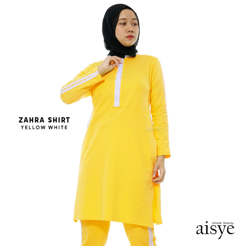 AISYE - ZAHRA SHIRT YELLOW WHITE